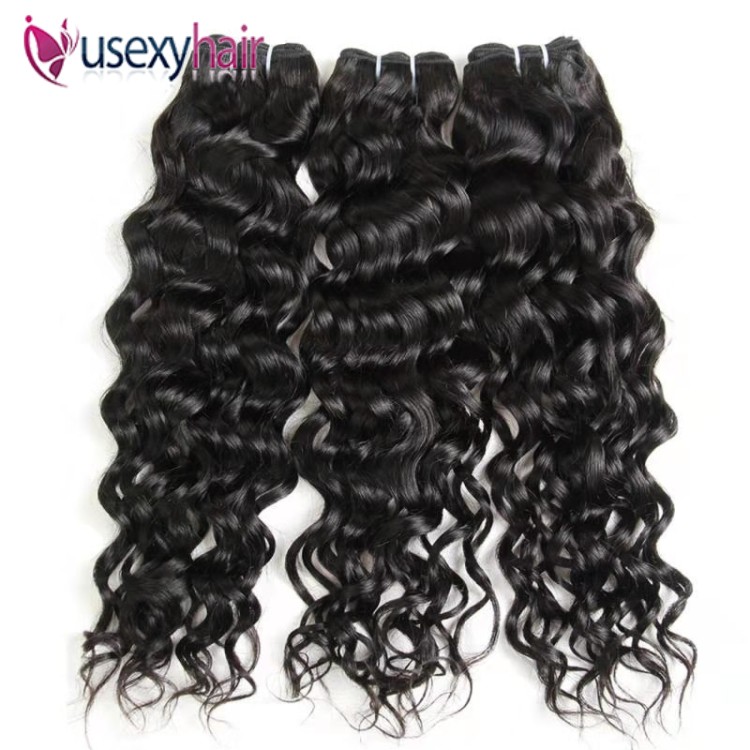 Raw Indian Temple Hair Water Wave Hair Bundles Vendors Grade 12A Virgin Cuticle Aligned Hair From Indian