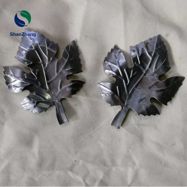 Stamping leaves or flowers for fence and gate decoration