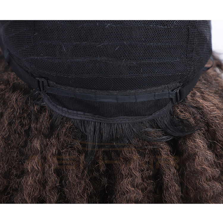 Aisi Hair Afro Kinky Curly Braiding Hair Wigs Dreadlock Braids Wigs Brown Marley Braiding Wigs for Black Women