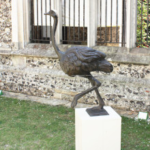 Garden Life Size Metal Bronze Ostrich Sculpture