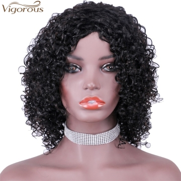 Vigorous Short Curly Human Hair Wigs Afro Kinky Curly  Human Hair Wigs Deep Wave Real Human Hair Wigs For Women