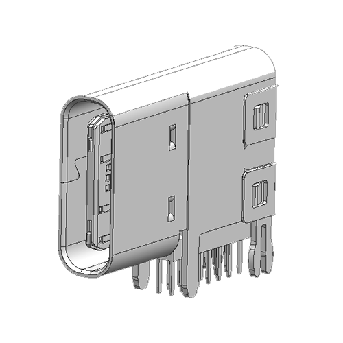 USB3.1 90 ° Wadah Tipe C Shell