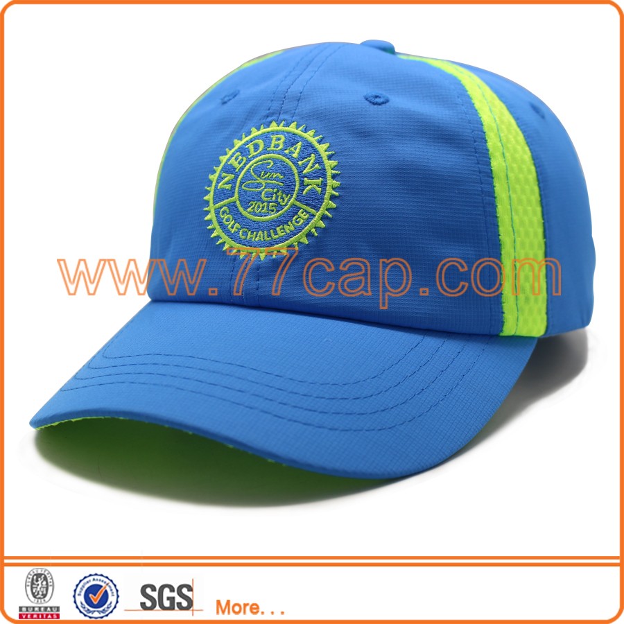 Factory wholesale 6 panel running polyester blank caps