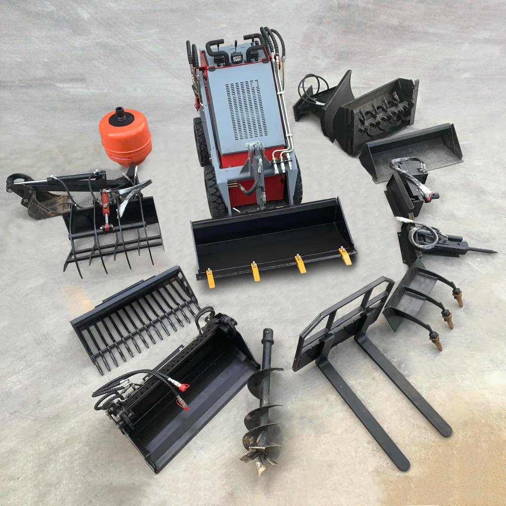 Mini Skid Steer Loader dengan Auger untuk Dijual