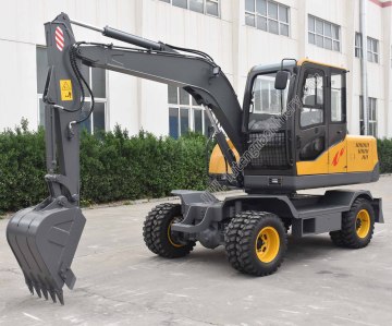 7 ton wheel type mini excavator