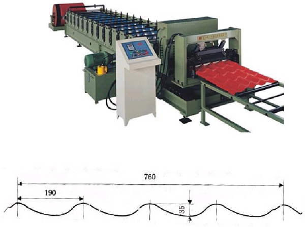 High precision glazed tiles roof sheet forming machine widely used in african market