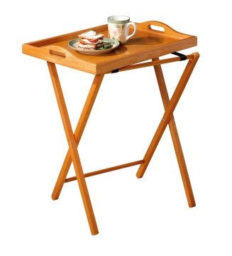 Bamboo Dining Serving Tray Wooden Coffee Table Folding TV Tray Table Set Breakfast Table Wooden Tray