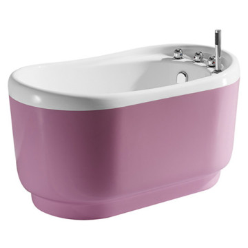 Piccola vasca da bagno acrilica rosa dell&#39;interno portatile ecologica