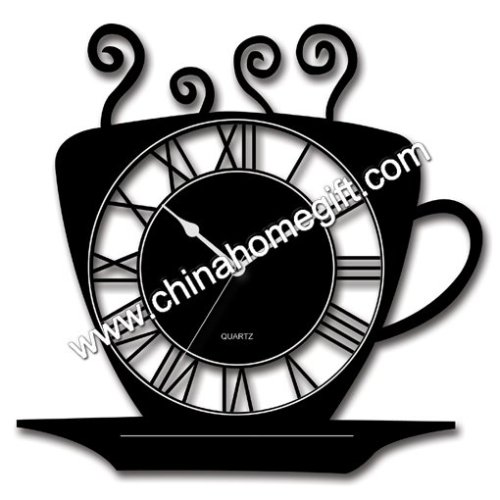 reloj de pared de forma de taza de café