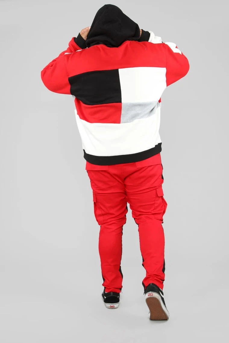 New Multicolor Stitching Loose Fashion Street All-Match Hoodie