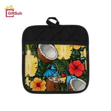 Sublimation Slip-Resistant Baking Pocket Cotton Pot Holders: Heat-Resistant Oven Mitts and Pot Holders Set for Kitchen
