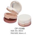 Trois couches Round Empty Plastic Powder Powder Compact Container