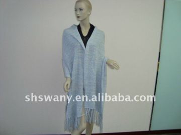 Fashion dip-dyeing wrap-knitted pashmina shawl