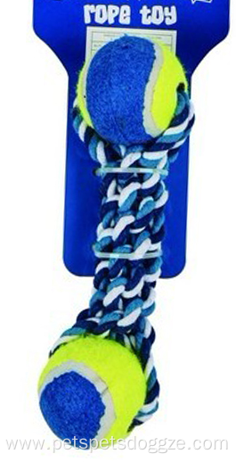 Tennis Rope Dog toy with PVC toy