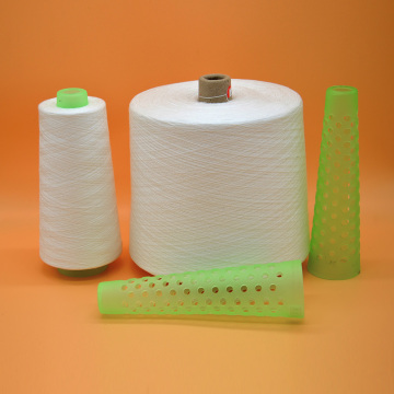 raw white 100 spun polyester yarn