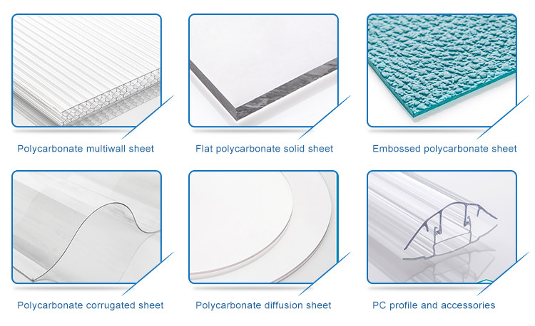 Fire Retardant Clear Lexan X-structure Polycarbonate Hollow Sheet