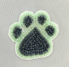 3 color Crystal beads footprint patches