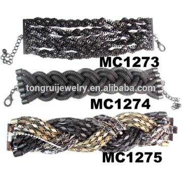 mens custom braided mens metal bracelets