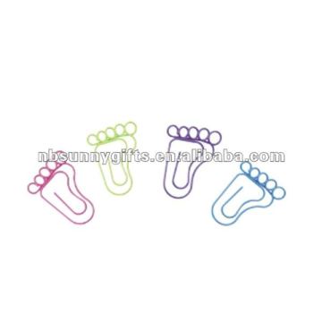 foot shape colorful metal bookmark paper clip,office&school supplies.advertising gifts