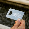 Stainless Business Card Engrave Logo Text Bottle Opener