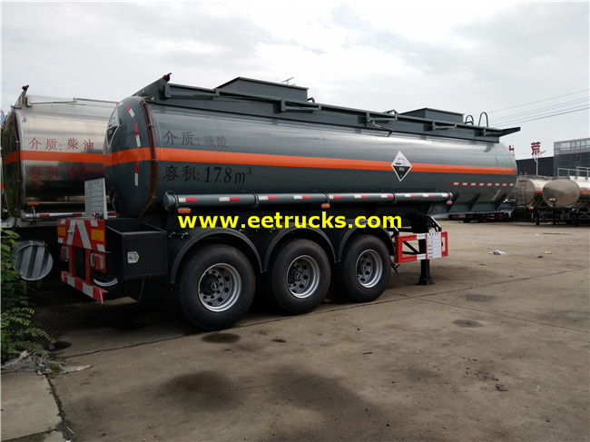 18000L Tri-axle Dilute Sulphuric Acid Transport Trailers