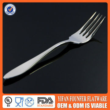 Wholesale custom stainless steel hot dog fork with metal handle