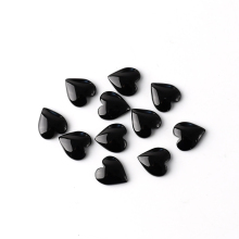 Heart Shape Black Agates Loose Accessory for Bracelet