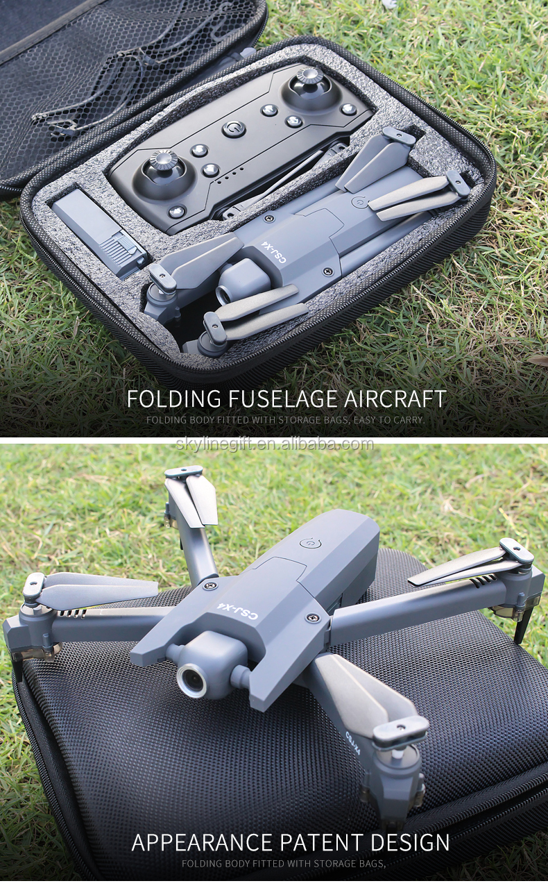CSJ X4 Foldable Profissional Drone with HD 4K Camera WiFi FPV Wide Angle Optical Flow RC Quadcopter Christmas present Toys