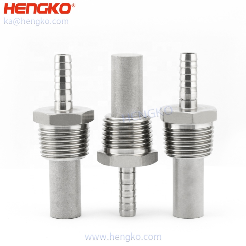 Aeration Stone 0.5 2 Micron Stainless Steel Home Brew Diffusion Stone 1/2" NPT Carbonation Stone 1/4" Barb