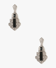 Wonderful silver drop earring with crystals and resins