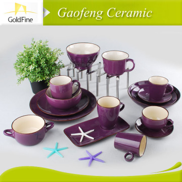 dinnerware sets purple