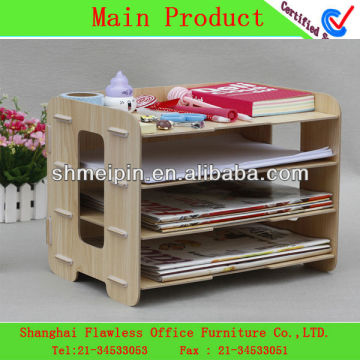 Wooden display rack brochure stand magazine rack