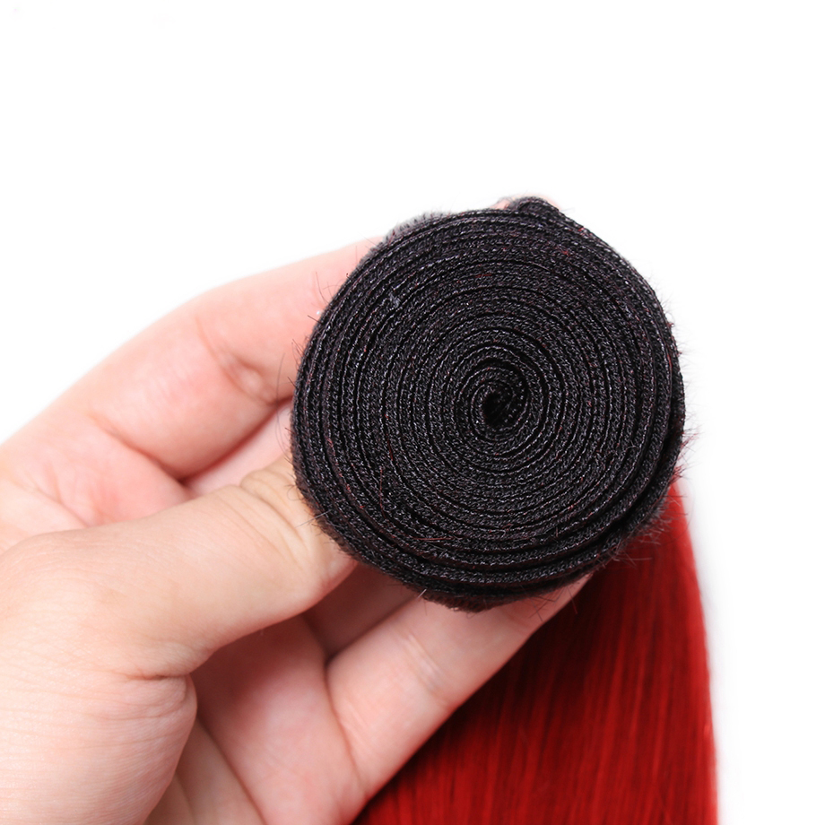 Hot Sale China Suppliers Raw Indian Hair 1B Red Straight Salon Hair Extension