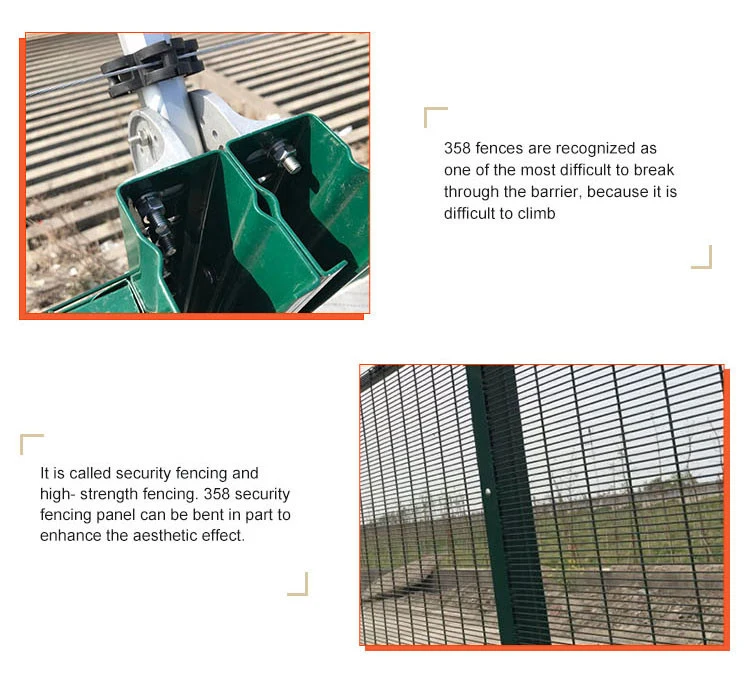 High Security Clear Vu View Mesh Fence Panels / 358 Anti Climb Fence / Prison Fencing