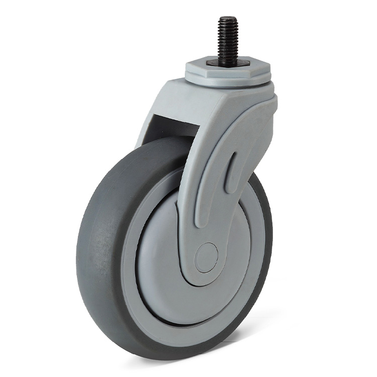 Black Solid Rubber Casters