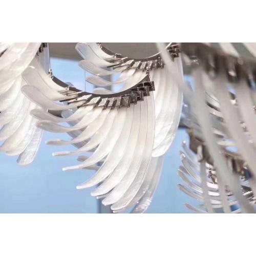 Large villa modern luxury white chandelier