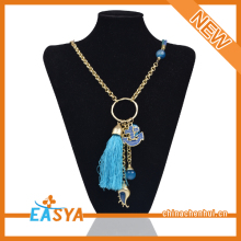 Imitation Blue Necklace Gold Chain Bohemian Necklace Choker