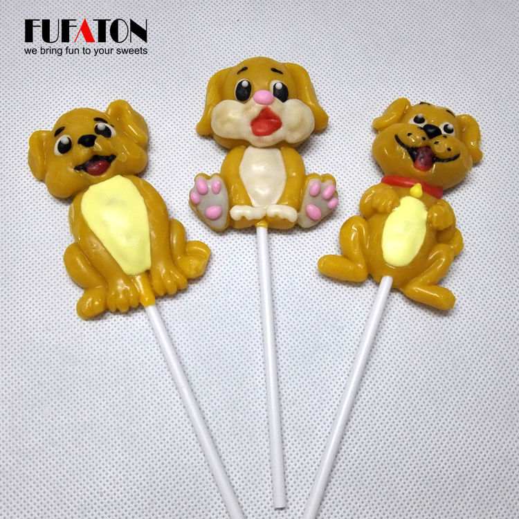 Hot sell handmade cartoon shaped lollipop candy for kids