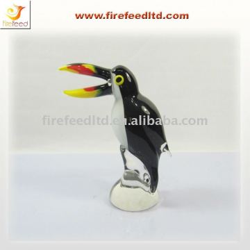 Decorative black glass birds