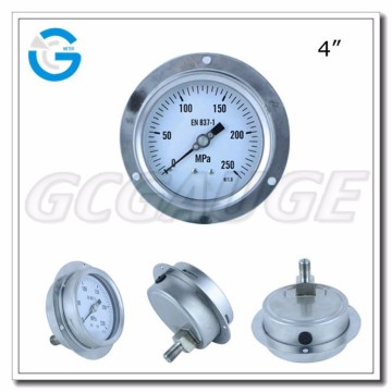 High quality LBM high pressure all stainless steel gauges 2500bar with flange