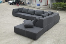 BEB Italian grand bend-sofa in fabric