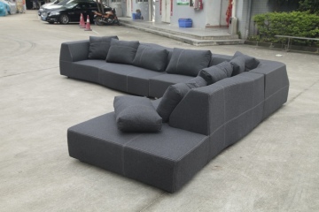 BEB Italian grand bend-sofa in fabric