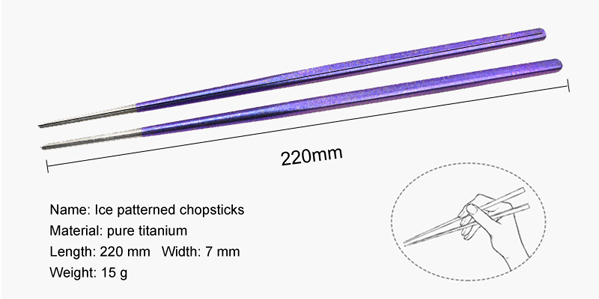 Essstäbchen aus Titan titanium chopsticks