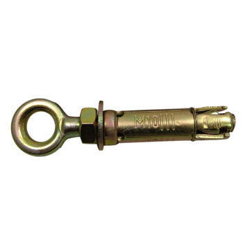 Eye bolt anchor with yellow zinc plated