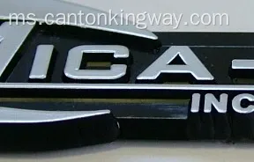 Lencana nameplate emas / lambang / lambang plastik abs