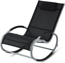 Outdoor Aluminum Zero Gravity Rocking Sun Lounger Garden Chair