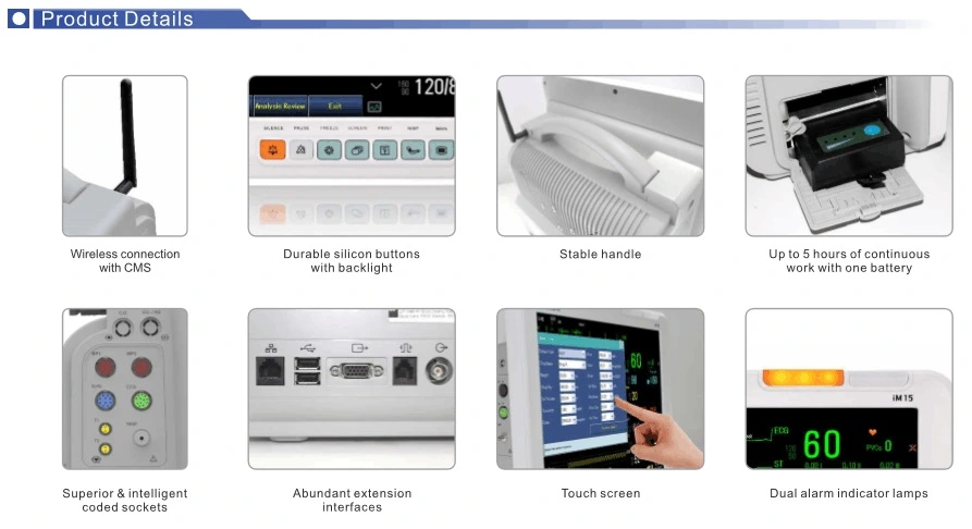 Capnography Monitor with 5 Inch Touch Display Screen