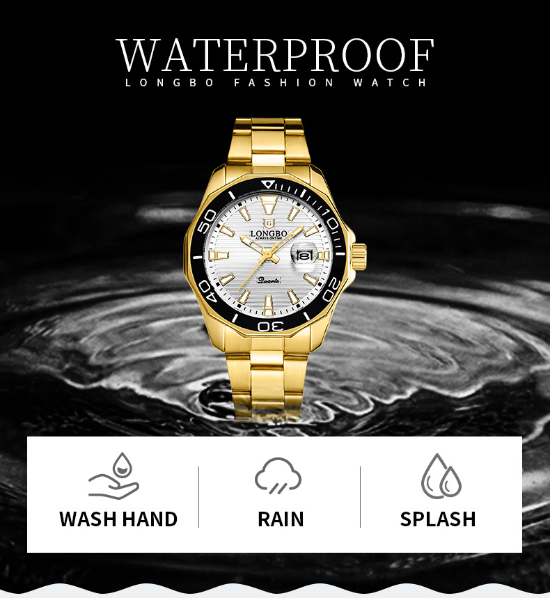 LONGBO 80512 Men Watches Top Brand Luxury Waterproof Watch Quartz Stainless Steel Wrist Watch Business reloj hombre