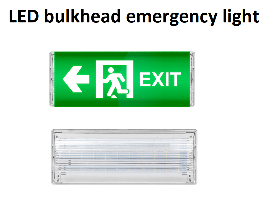 IP65 LED Bulkhead Emergency Exit Sign Light