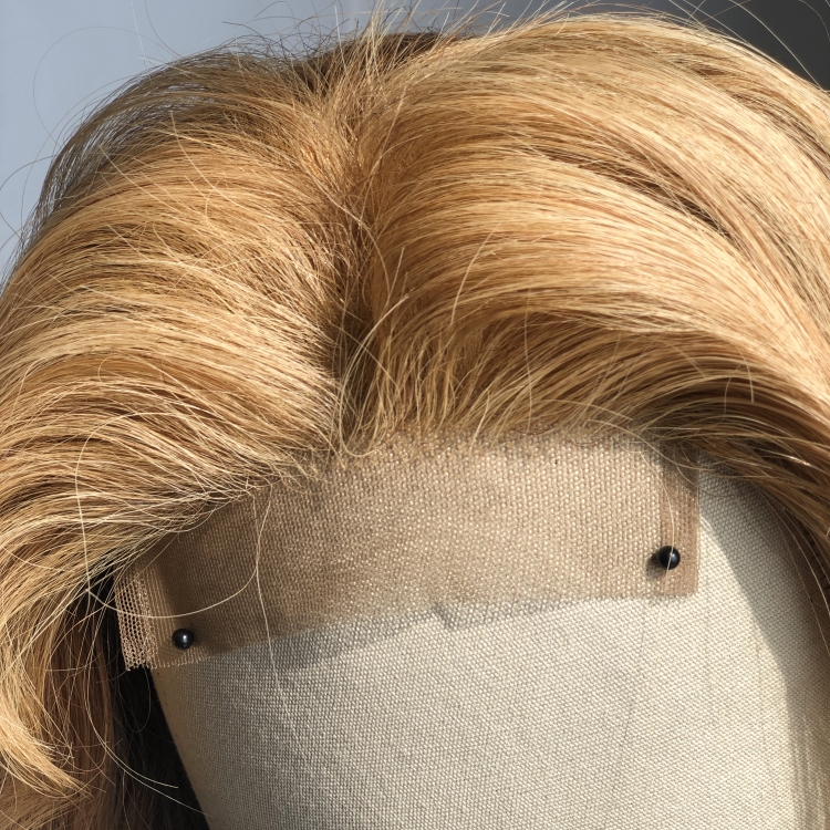 human hair wig lace front glueless wigs transparent 4*4 closure highlight ombre color lace wig vendors